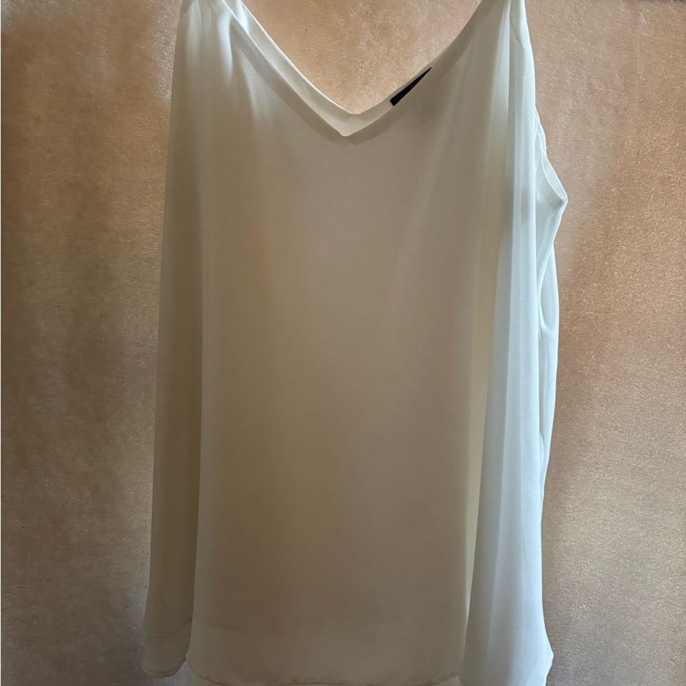 Torrid White Asymmetrical Camisole Top